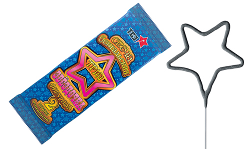  Бенгальские свечи фигурные 2 шт "Звездочка"  в Кропоткине